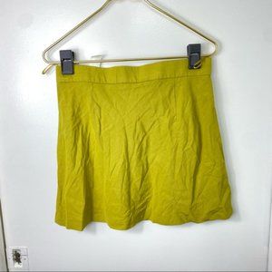 Zara lime green linen mini skirt NWT